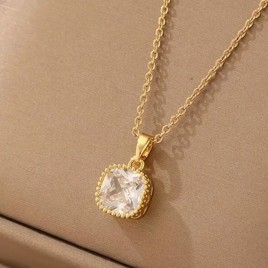 Square Stone Pendant