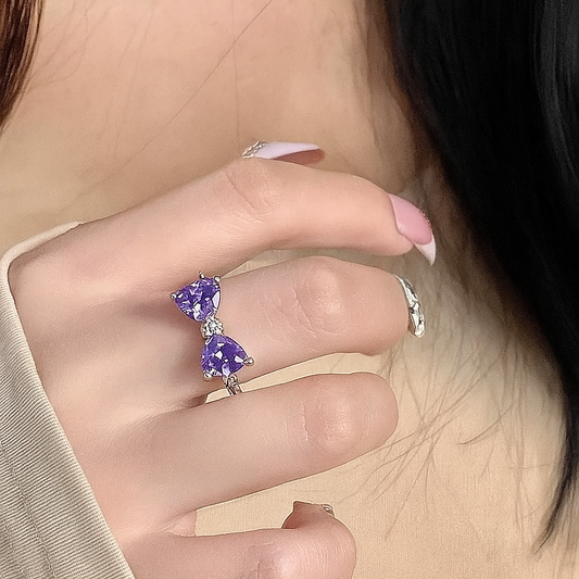 Gemstone Bow Ring