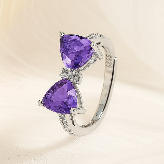 Gemstone Bow Ring