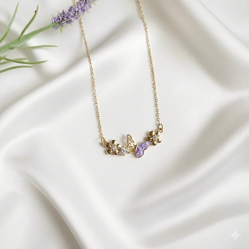Lavender Butterfly Pendant