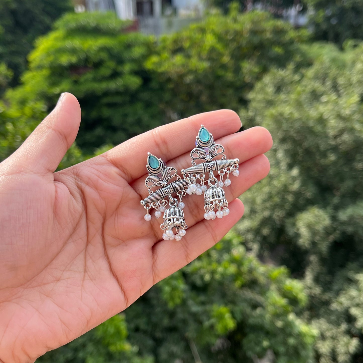 Dakshi Oxidised Earrings