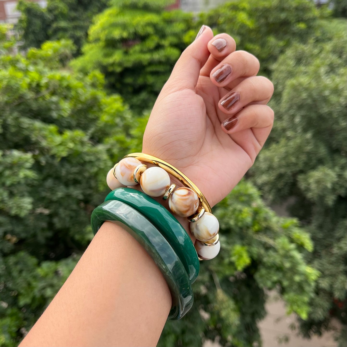 Viral Resin Bangle Set