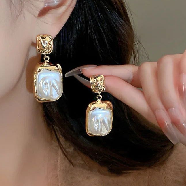 Gold Plated Pearl Earrings