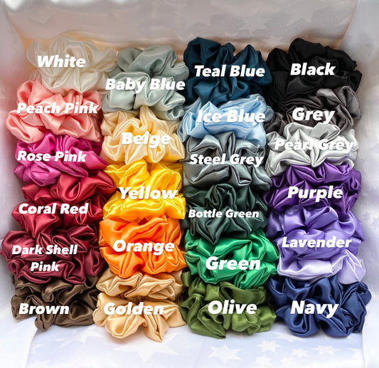 Plain Satin Scrunchie